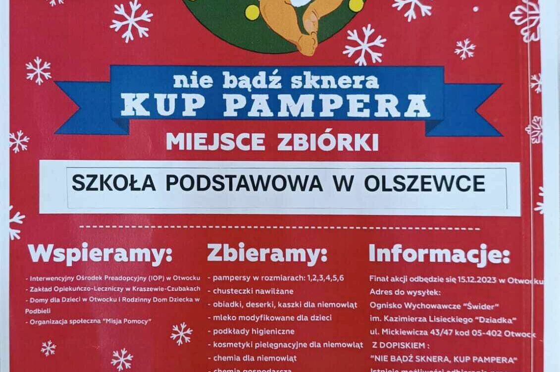 Zdjęcie do Akcja "NIE BĄDŹ SKNERA KUP PAMPERA"