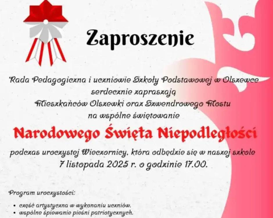 Zdjęcie do ZAPROSZENIE NA WIECZORNICĘ